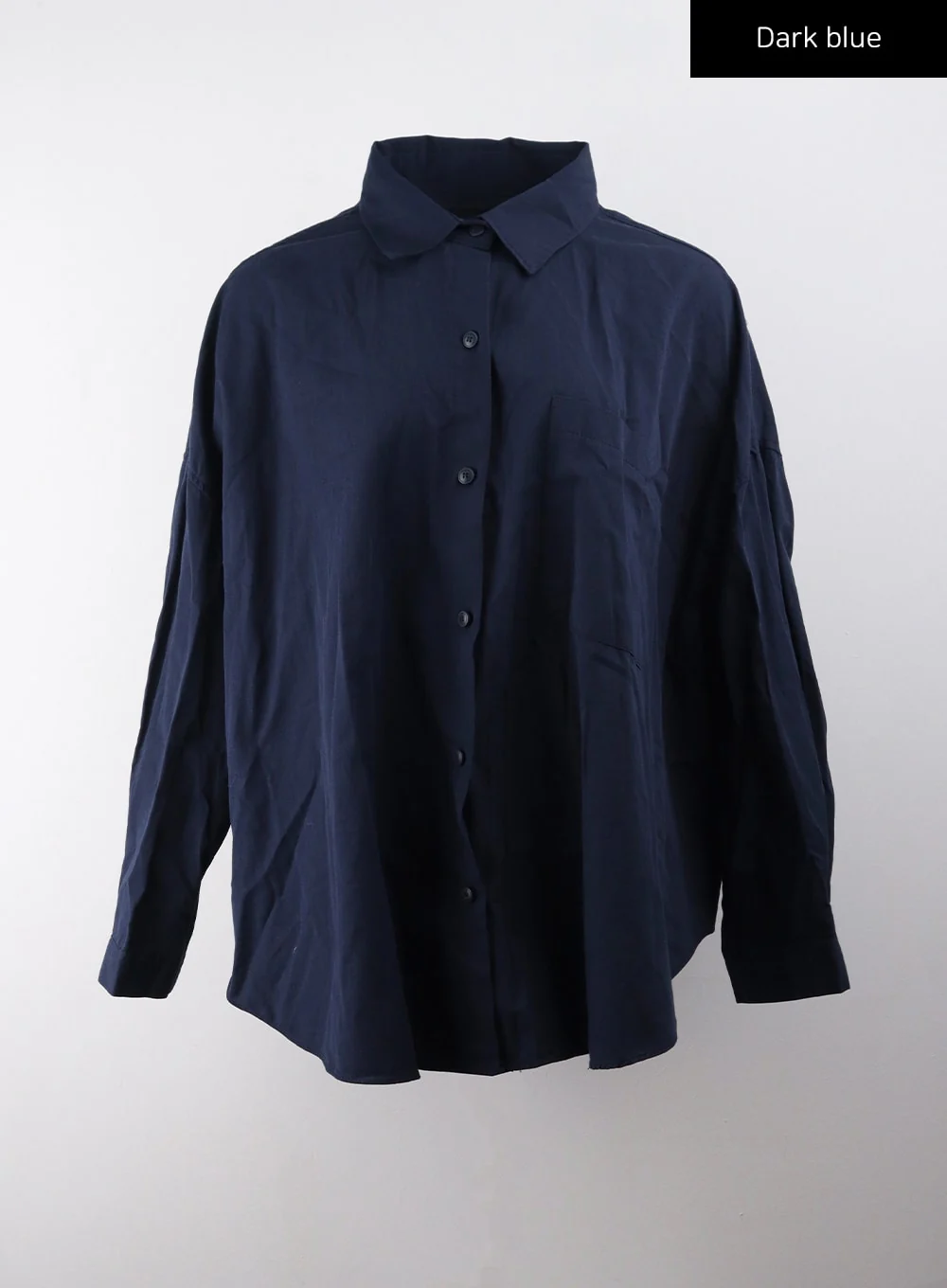 Collar Solid Button Long Sleeve Blouse CJ405 - Image 13
