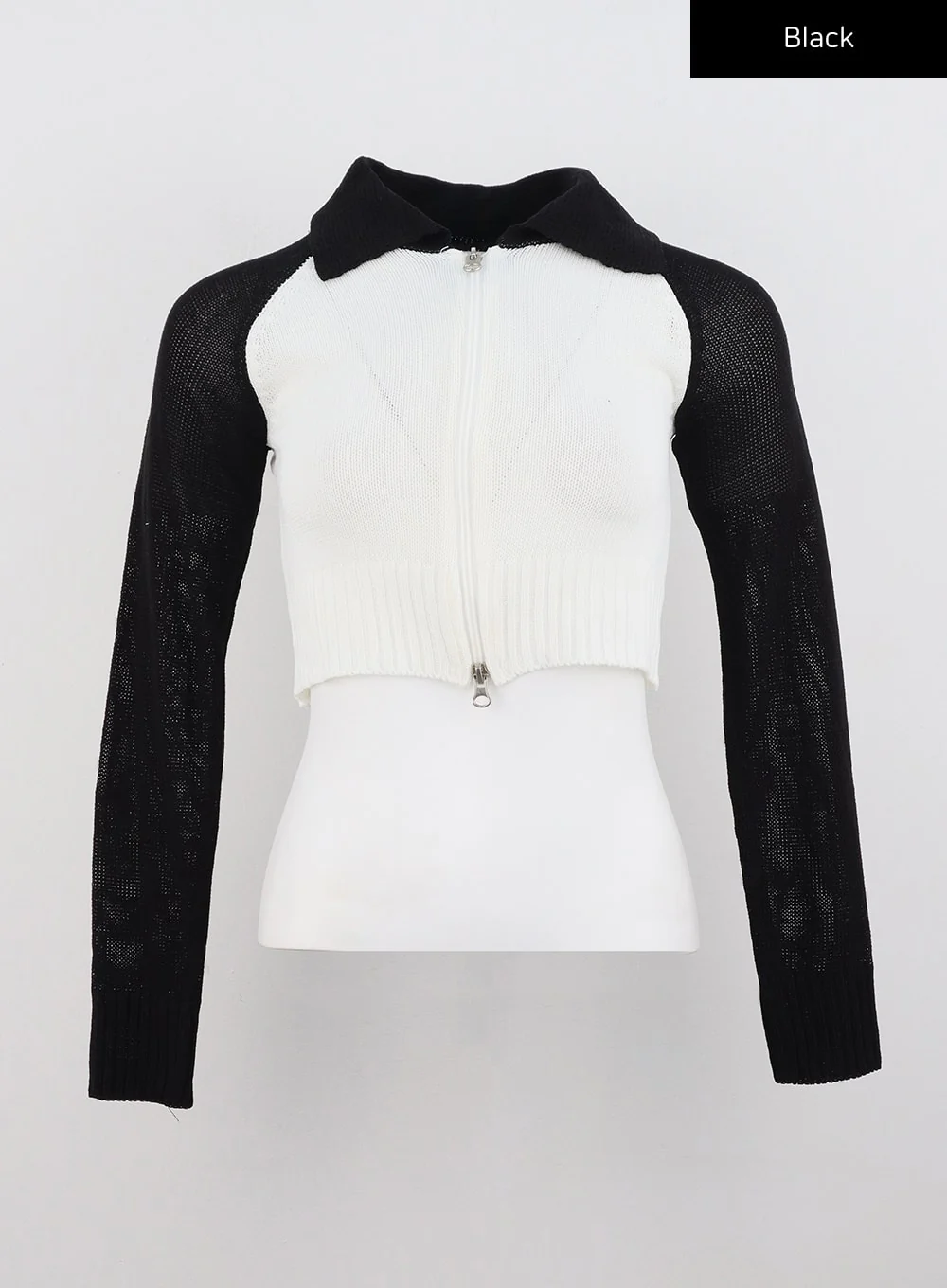 Collar Zip-Up Knit Sweater CG330 - Image 14