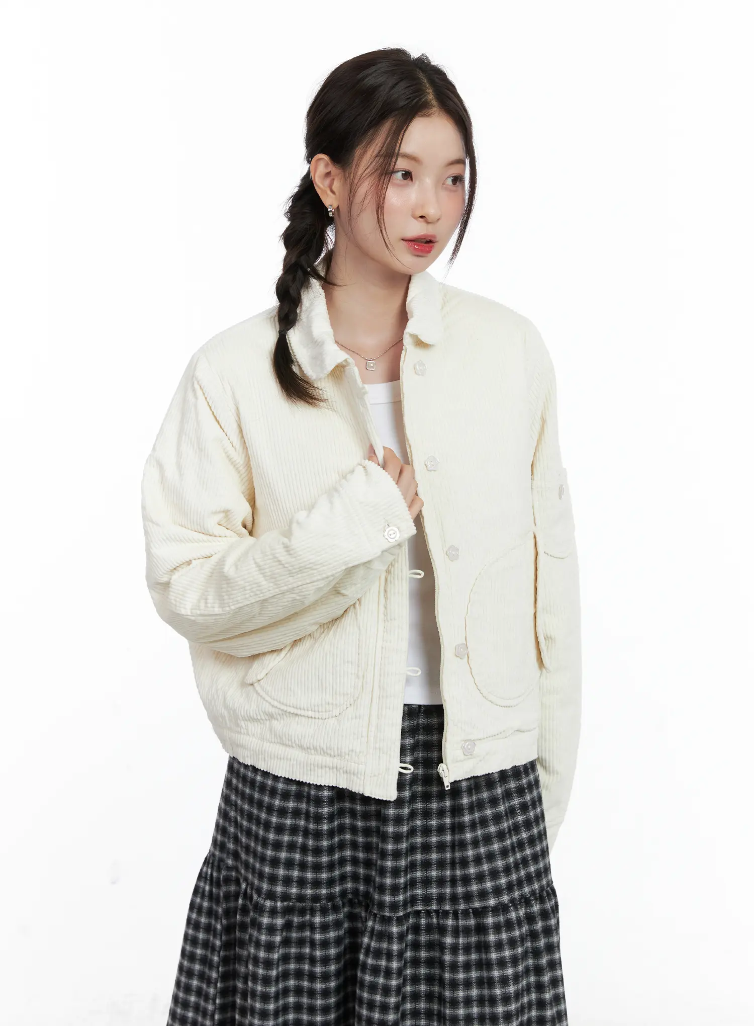 Collared Corduroy Jacket CN519 - Image 13