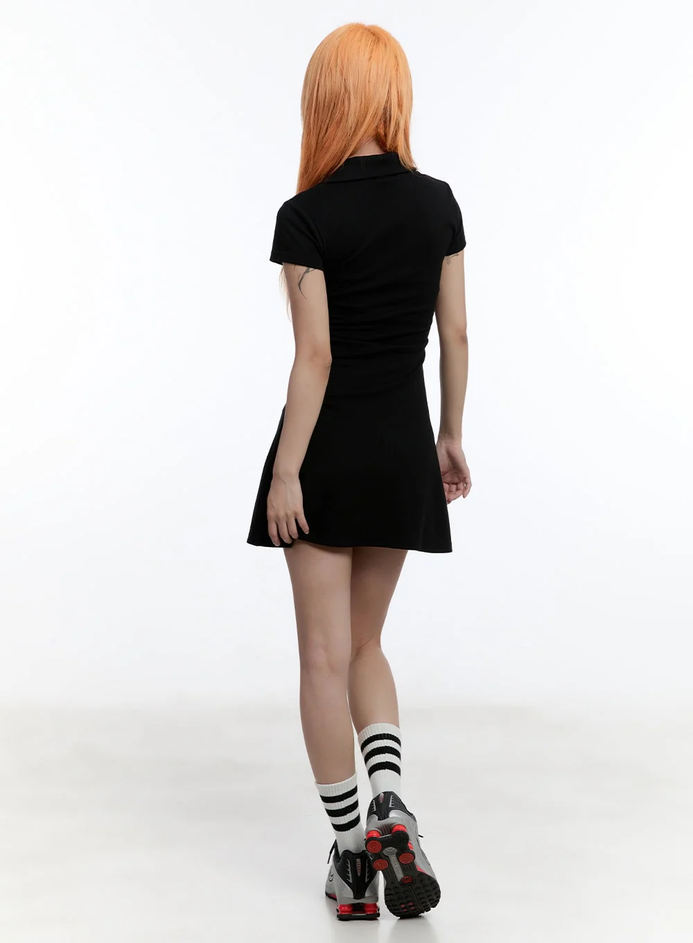 Collared Flare Mini Dress CY530 - Image 7
