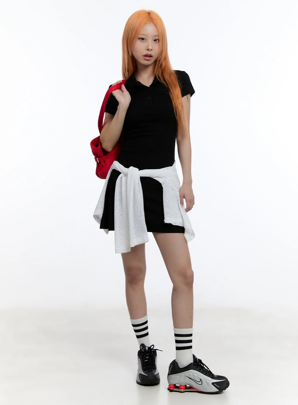 Collared Flare Mini Dress CY530 - Image 8