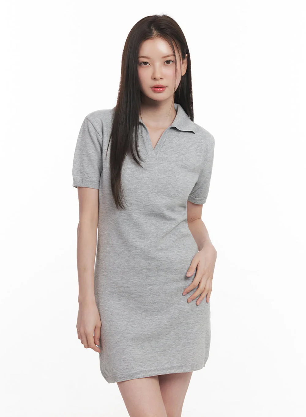 Collared Slim Mini Dress IY509 - Image 7