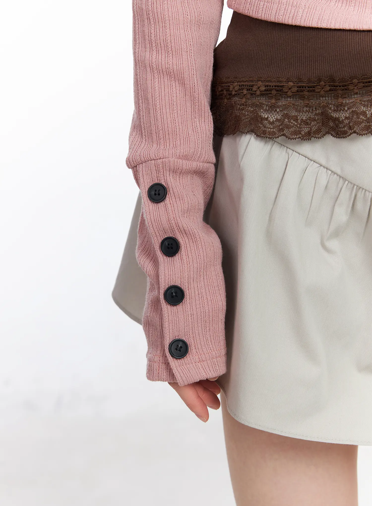 Collared Wrap Knit Top CM518 - Image 9