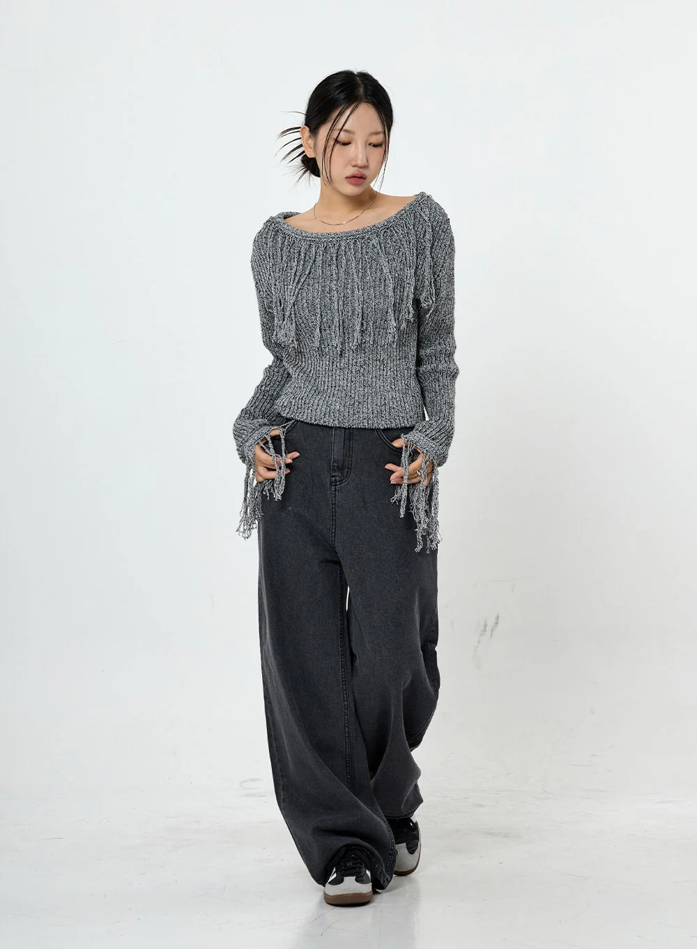 Collin Fringe Long Sleeve Knit CS28 - Image 10