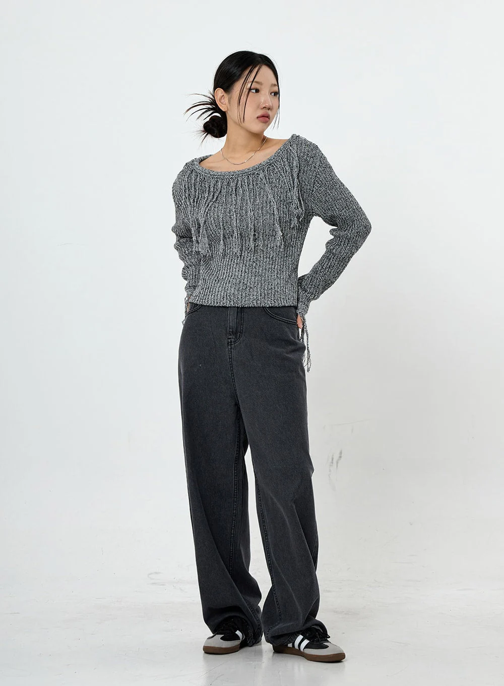 Collin Fringe Long Sleeve Knit CS28 - Image 3