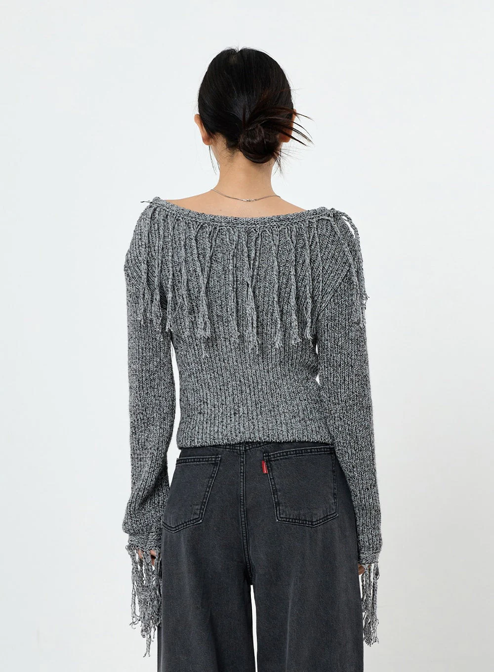 Collin Fringe Long Sleeve Knit CS28 - Image 6
