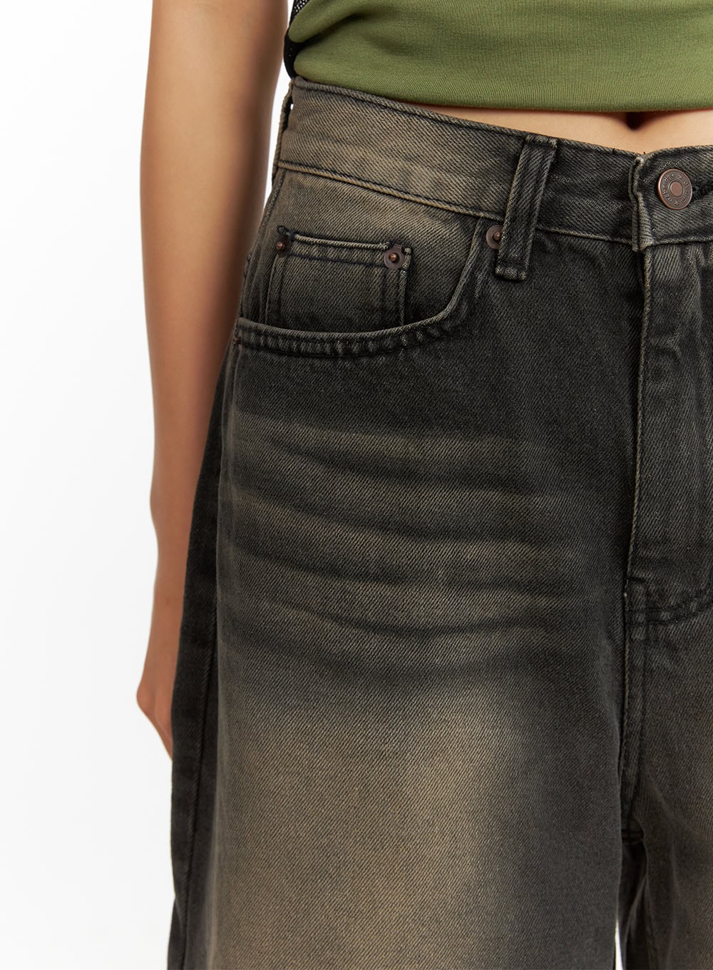 Color Washed Jorts IY422 - Image 4