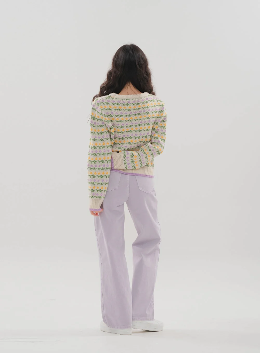 Color Wide Leg Pants B1801 - Image 10