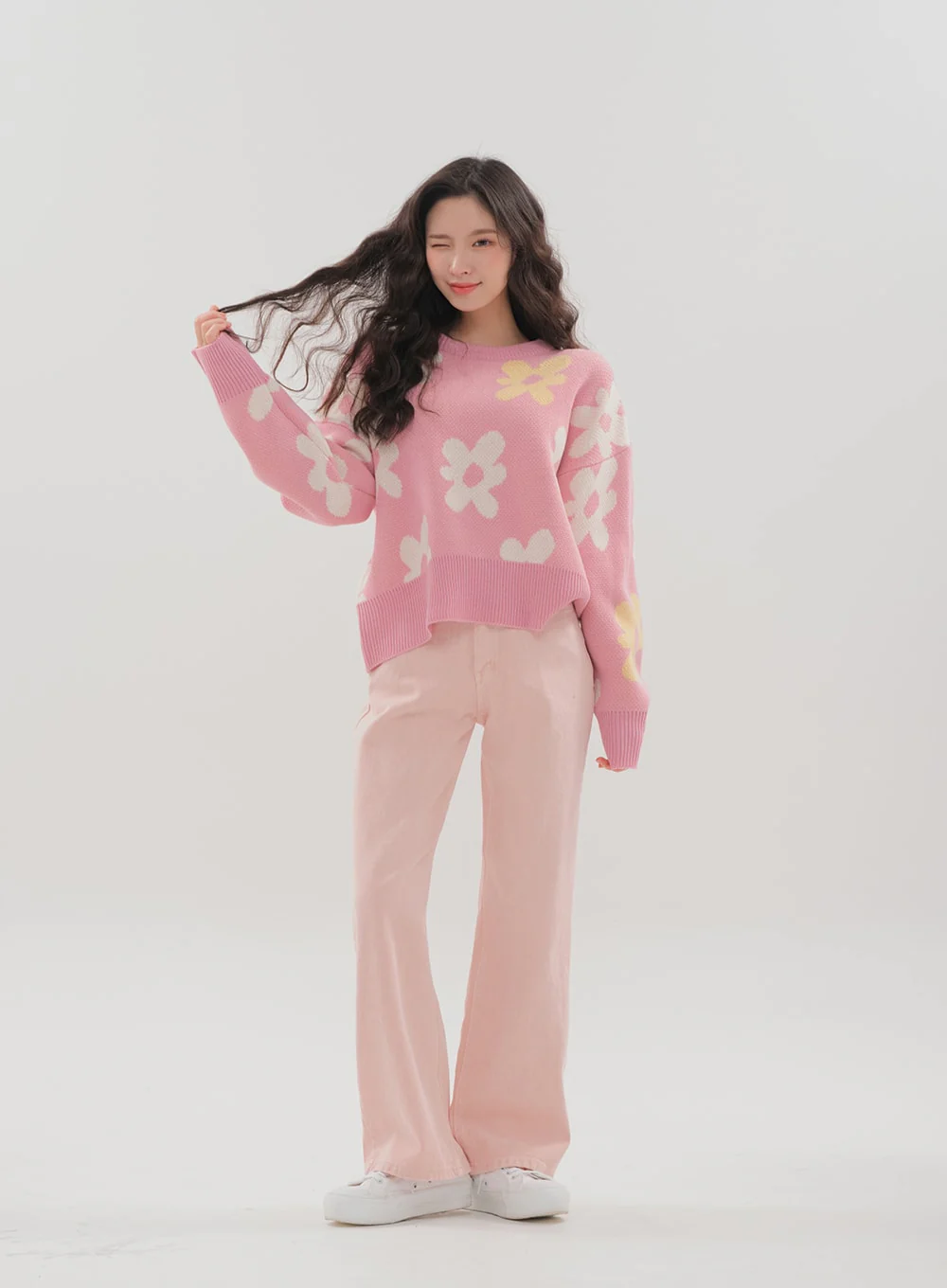Color Wide Leg Pants B1801 - Image 14