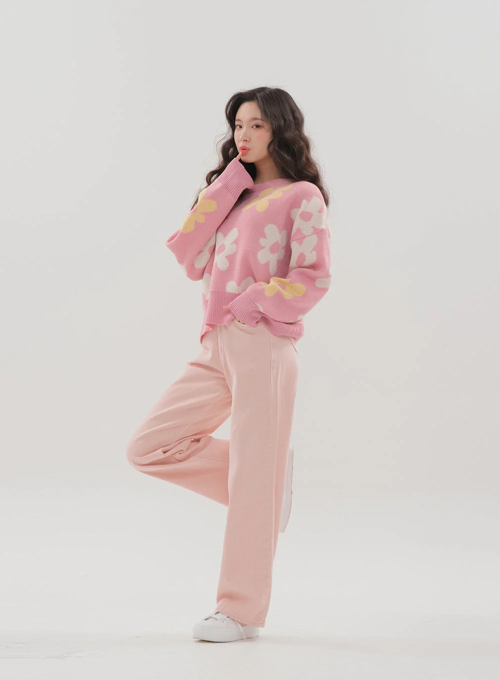 Color Wide Leg Pants B1801 - Image 19