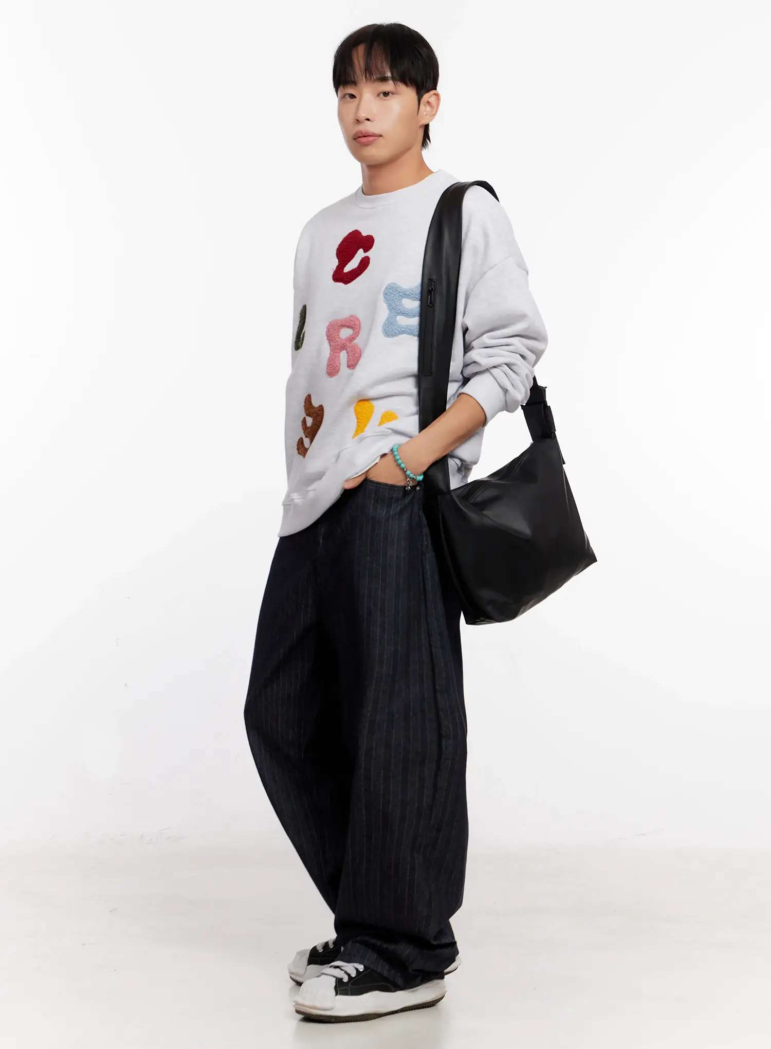 Colorful Patched Graphic Sweatshirt IO523 - Image 8