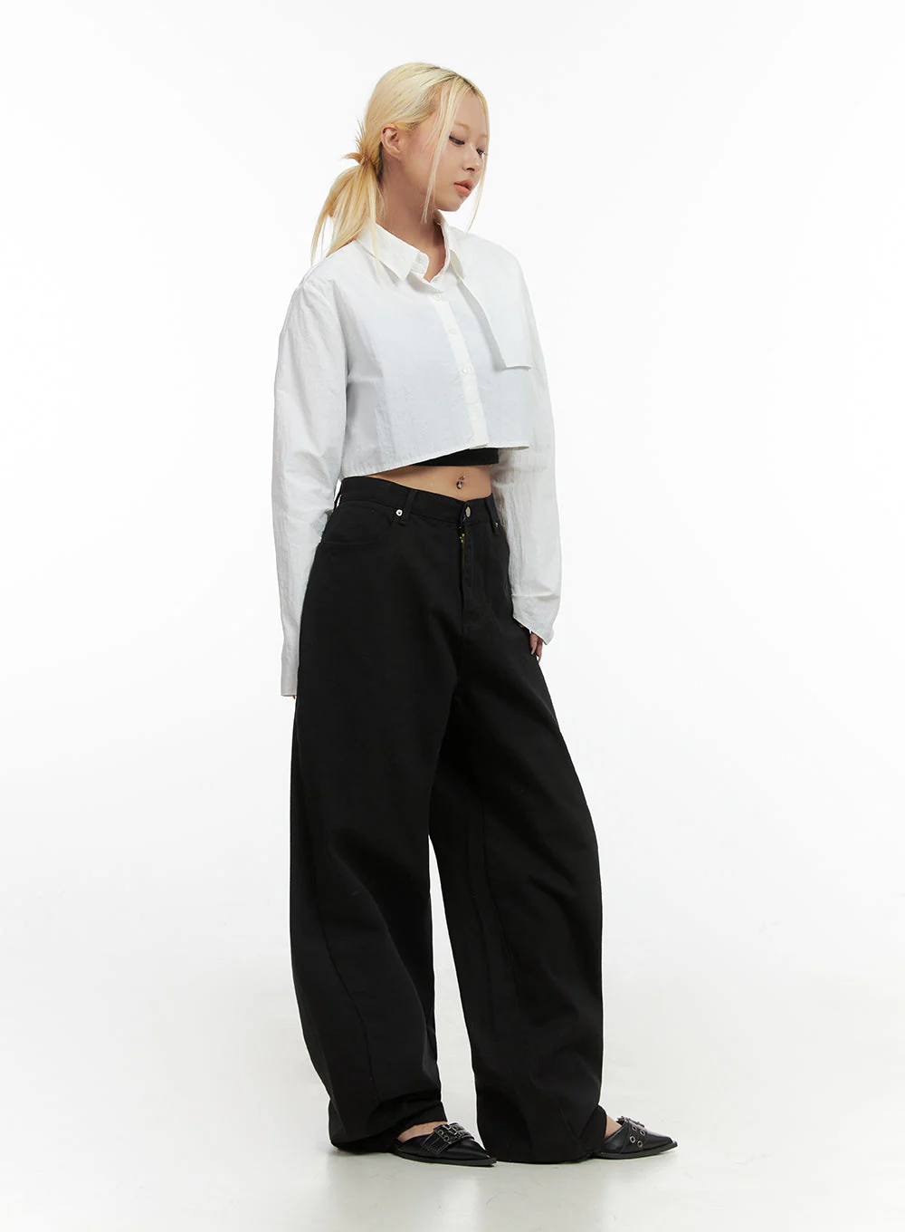 Comfy Cotton Wide-Leg Trousers CO414 - Image 3