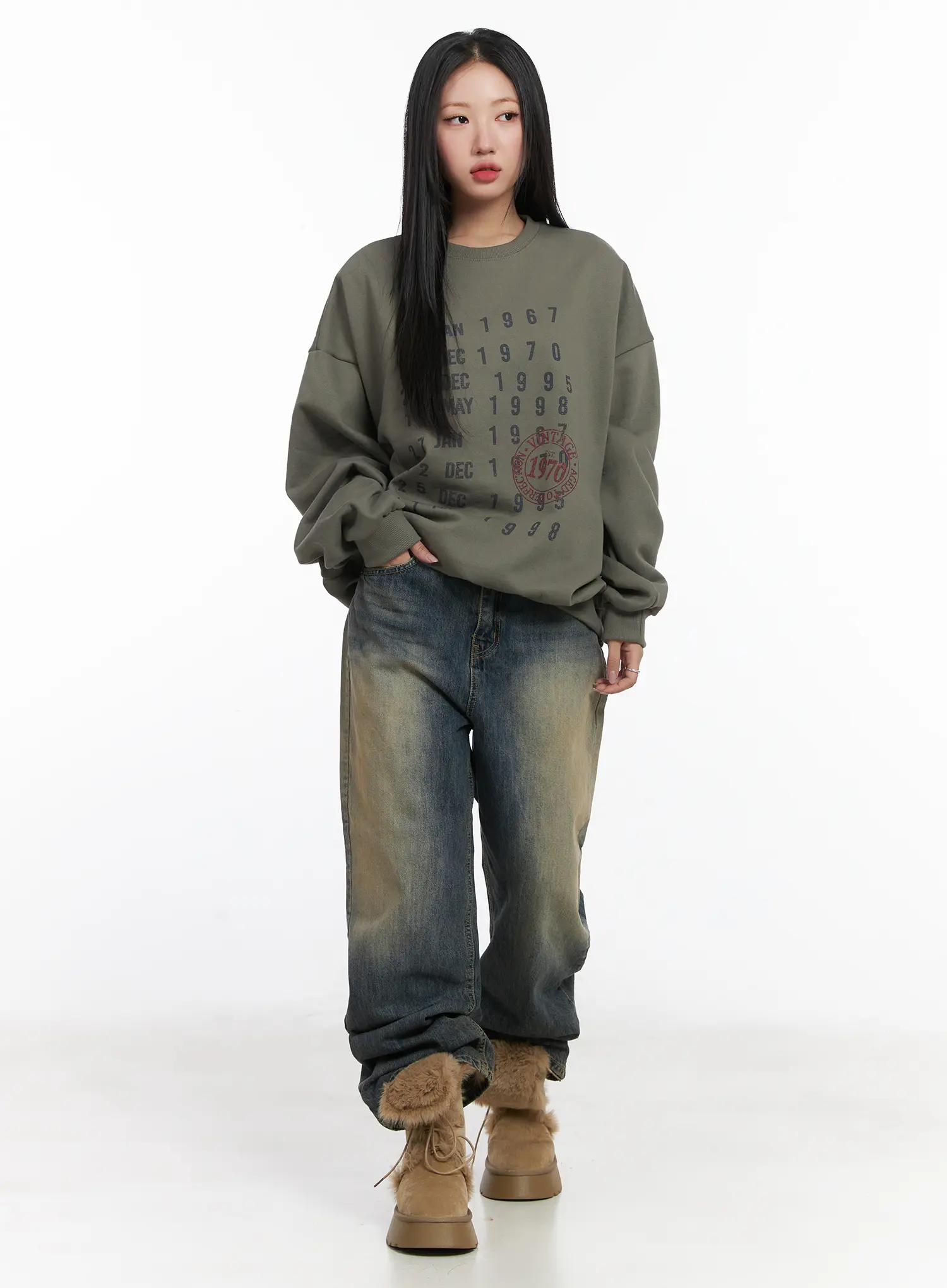 Comfy Graphic Oversized Sweatshirt CD530 - Image 5