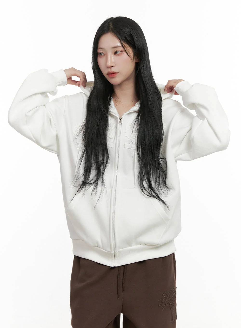 Comfy Patch Zip-Up Hoodie CD404 - Image 10