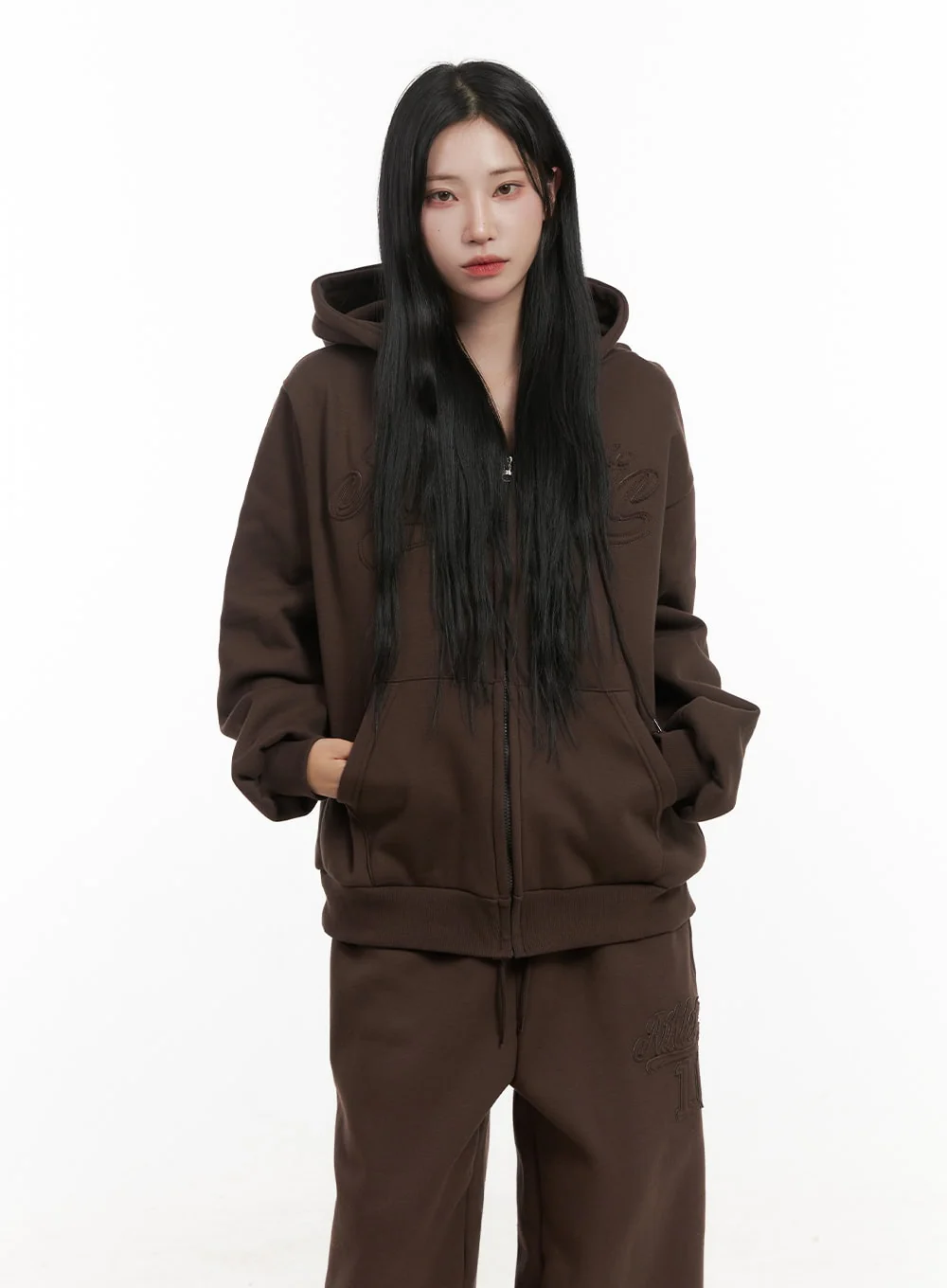 Comfy Patch Zip-Up Hoodie CD404 - Image 9