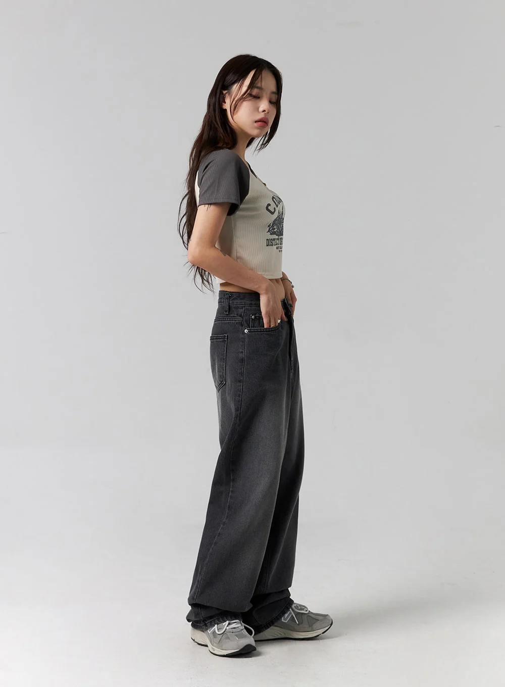 Comfy Wide Leg Jeans CG317 - Image 8