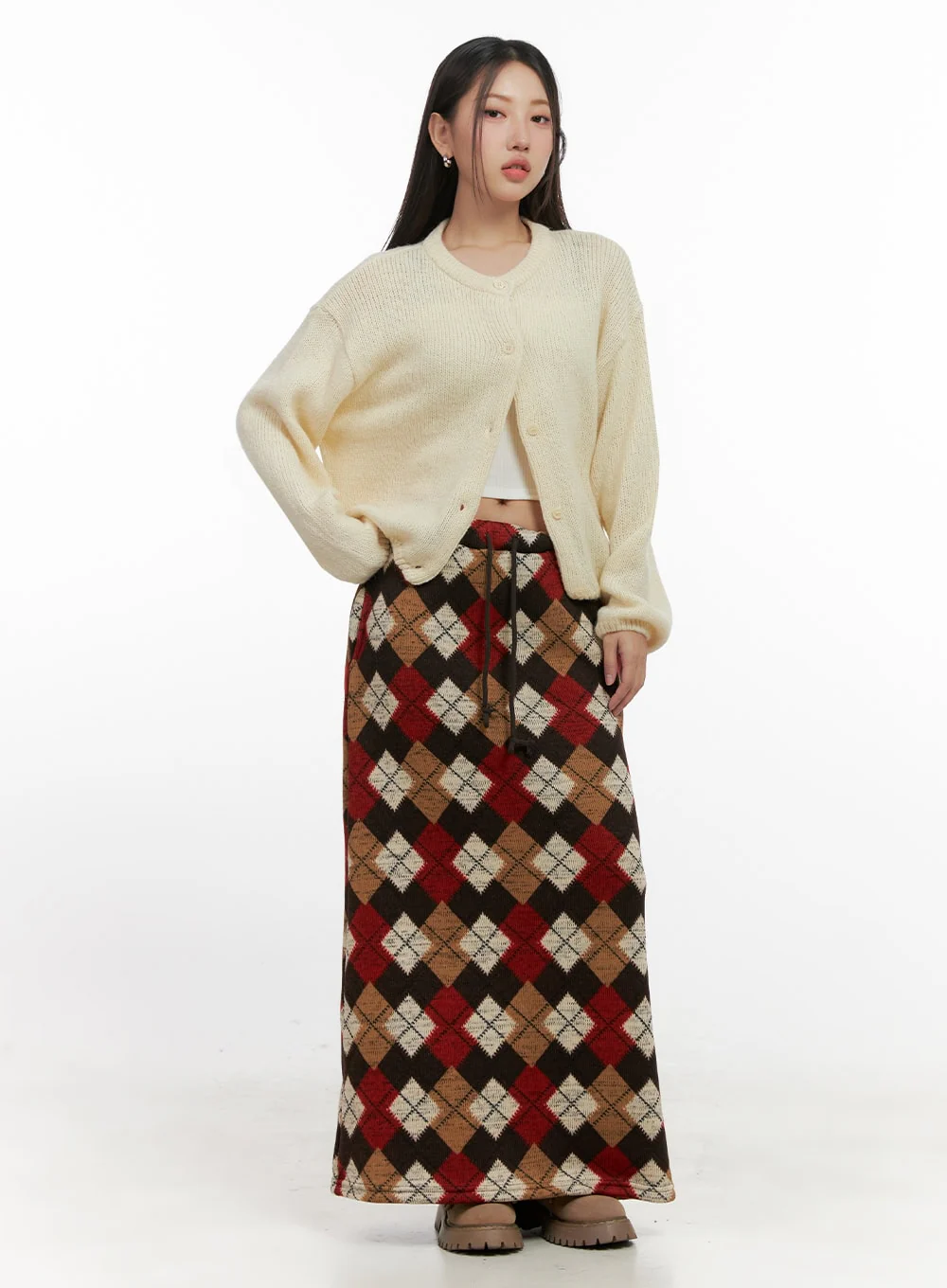 ComfyRound Neck Sweater Cardigan IN415 - Image 11