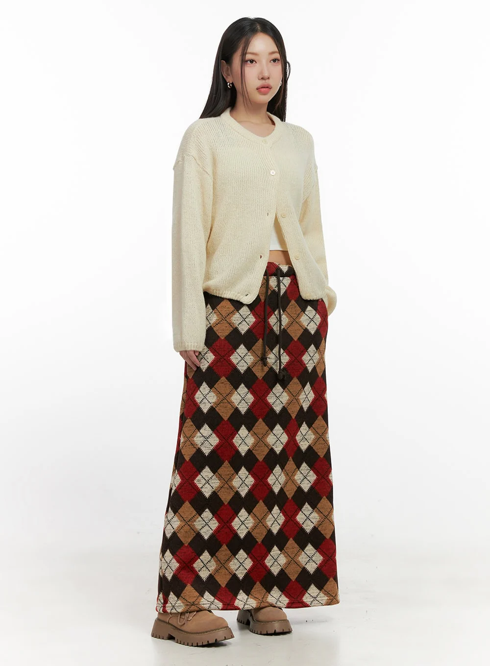 ComfyRound Neck Sweater Cardigan IN415 - Image 2