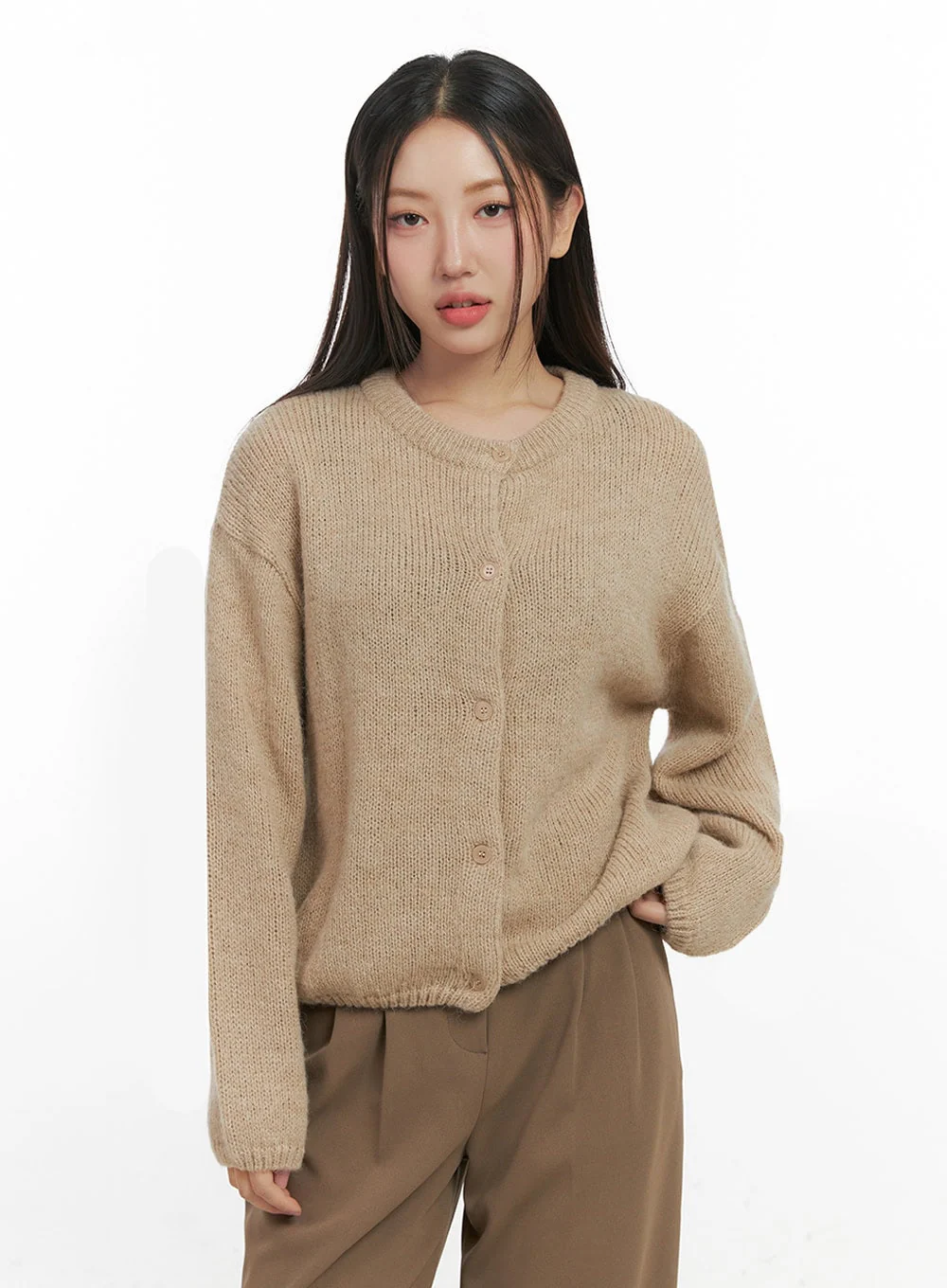 ComfyRound Neck Sweater Cardigan IN415 - Image 6