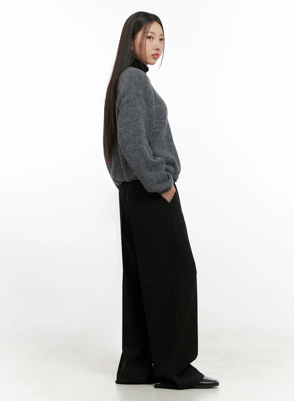 ComfyRound Neck Sweater Cardigan IN415 - Image 8