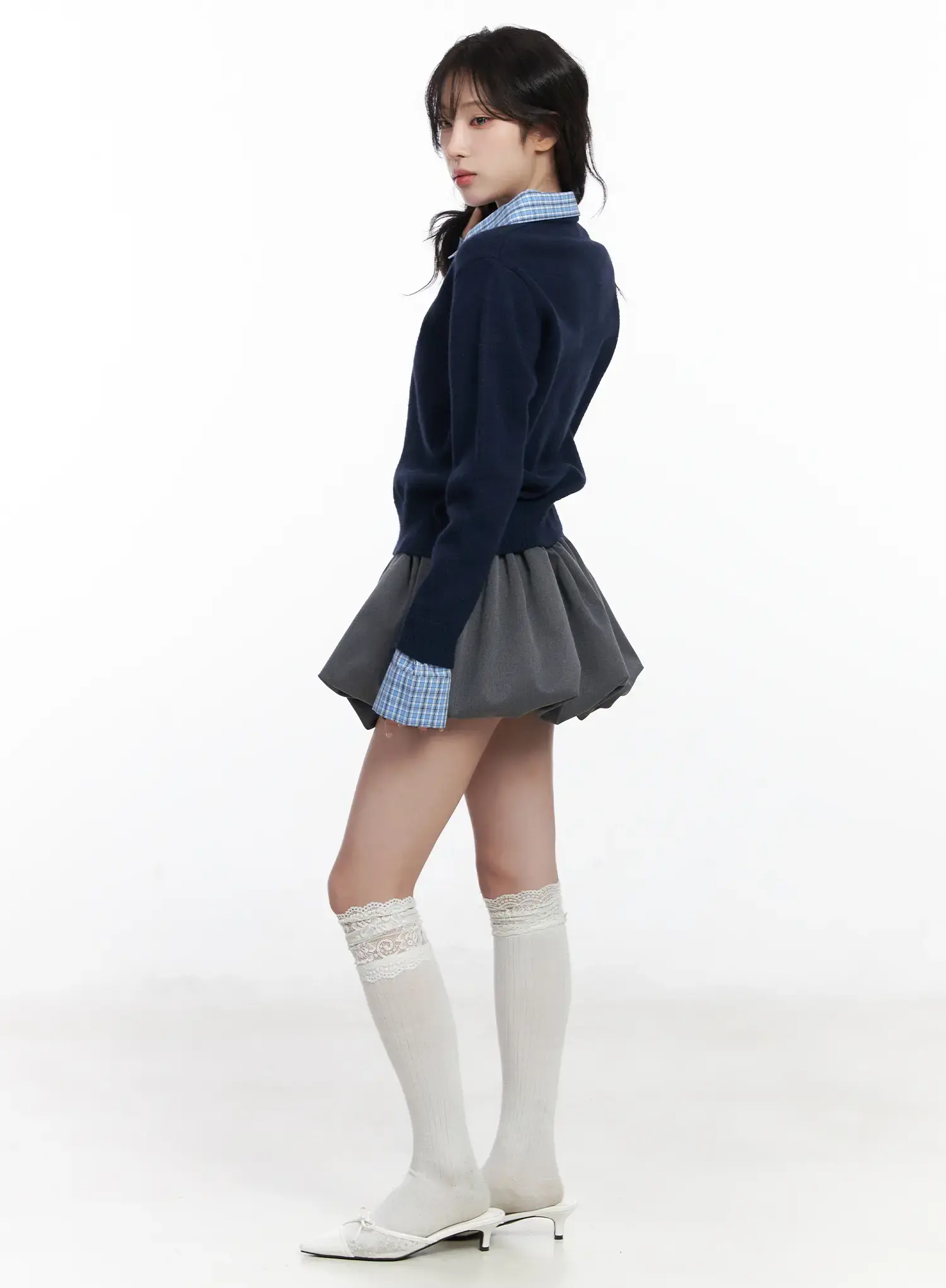 Contrast Collar Knit Sweater CJ527 - Image 4