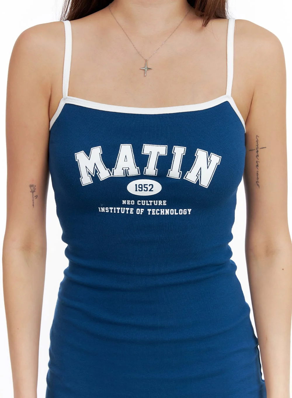 Contrasting Lettering Cami Mini Dress CL405 - Image 7