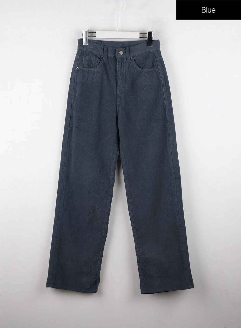 Corduroy Mid-Waist Solid Straight Pants OD320 - Image 10