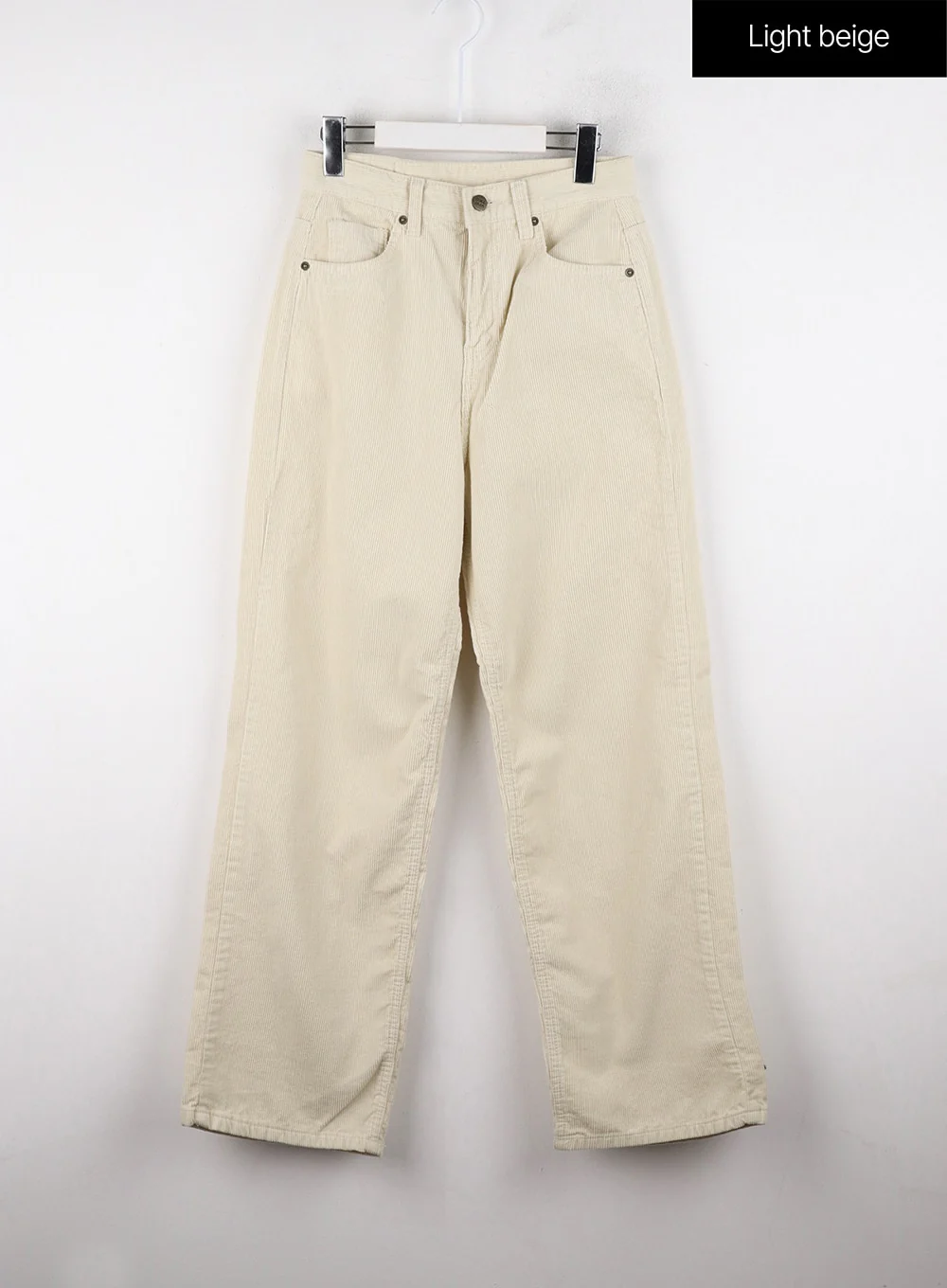 Corduroy Mid-Waist Solid Straight Pants OD320 - Image 11
