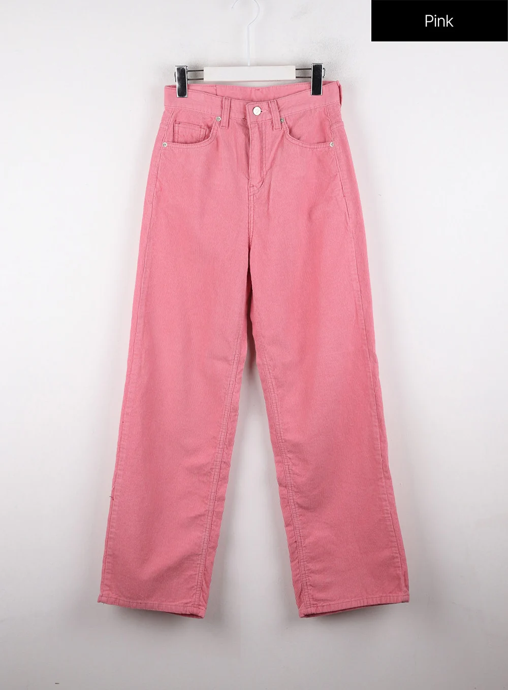 Corduroy Mid-Waist Solid Straight Pants OD320 - Image 12