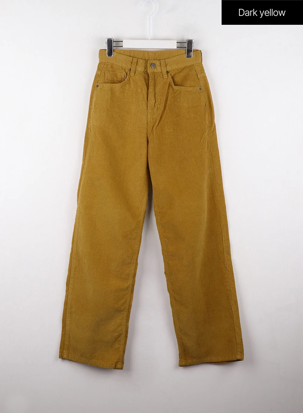 Corduroy Mid-Waist Solid Straight Pants OD320 - Image 6
