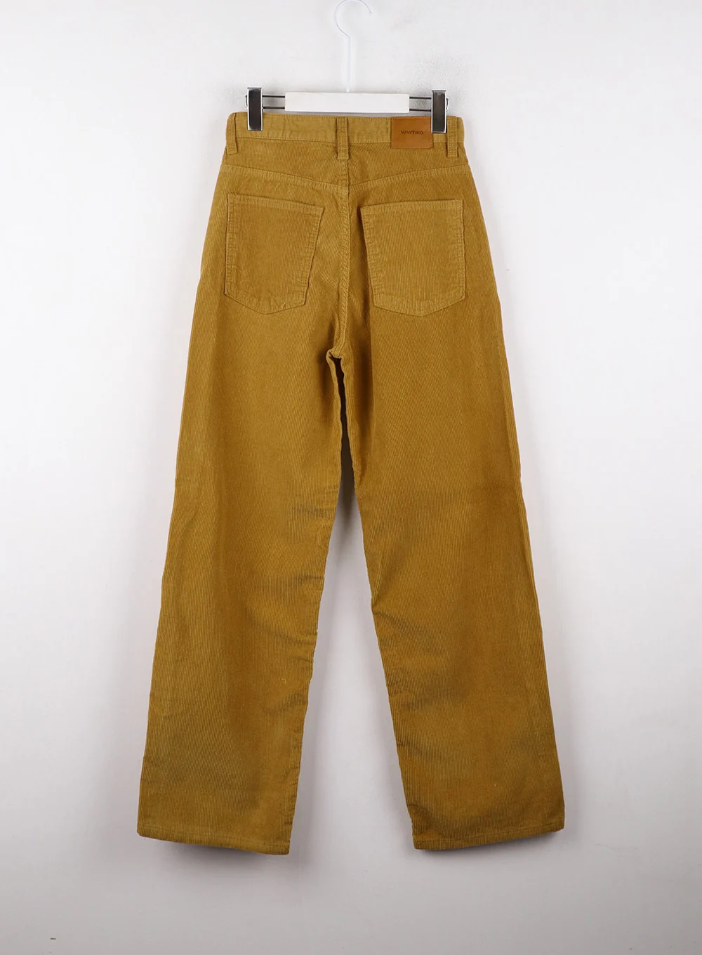 Corduroy Mid-Waist Solid Straight Pants OD320 - Image 7