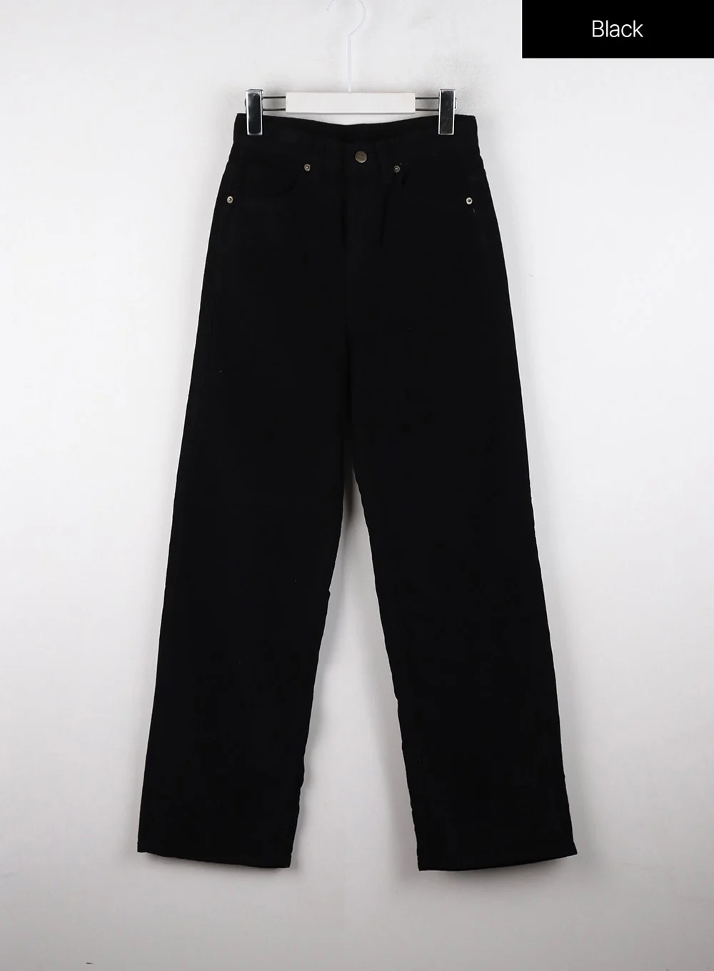 Corduroy Mid-Waist Solid Straight Pants OD320 - Image 9