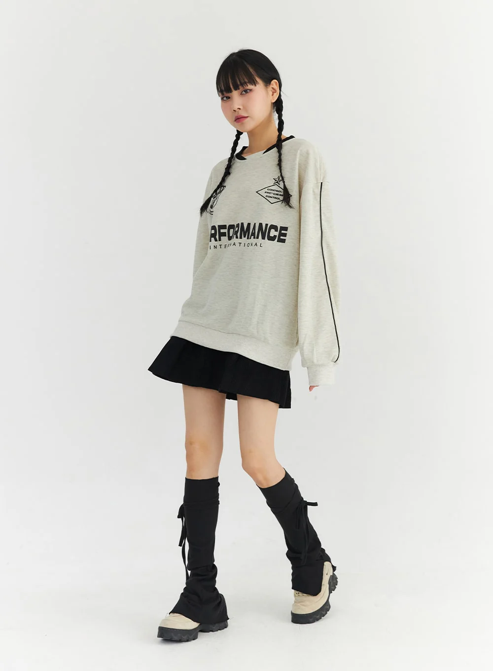 Corduroy Pleated Mini Skirt CO330 - Image 3