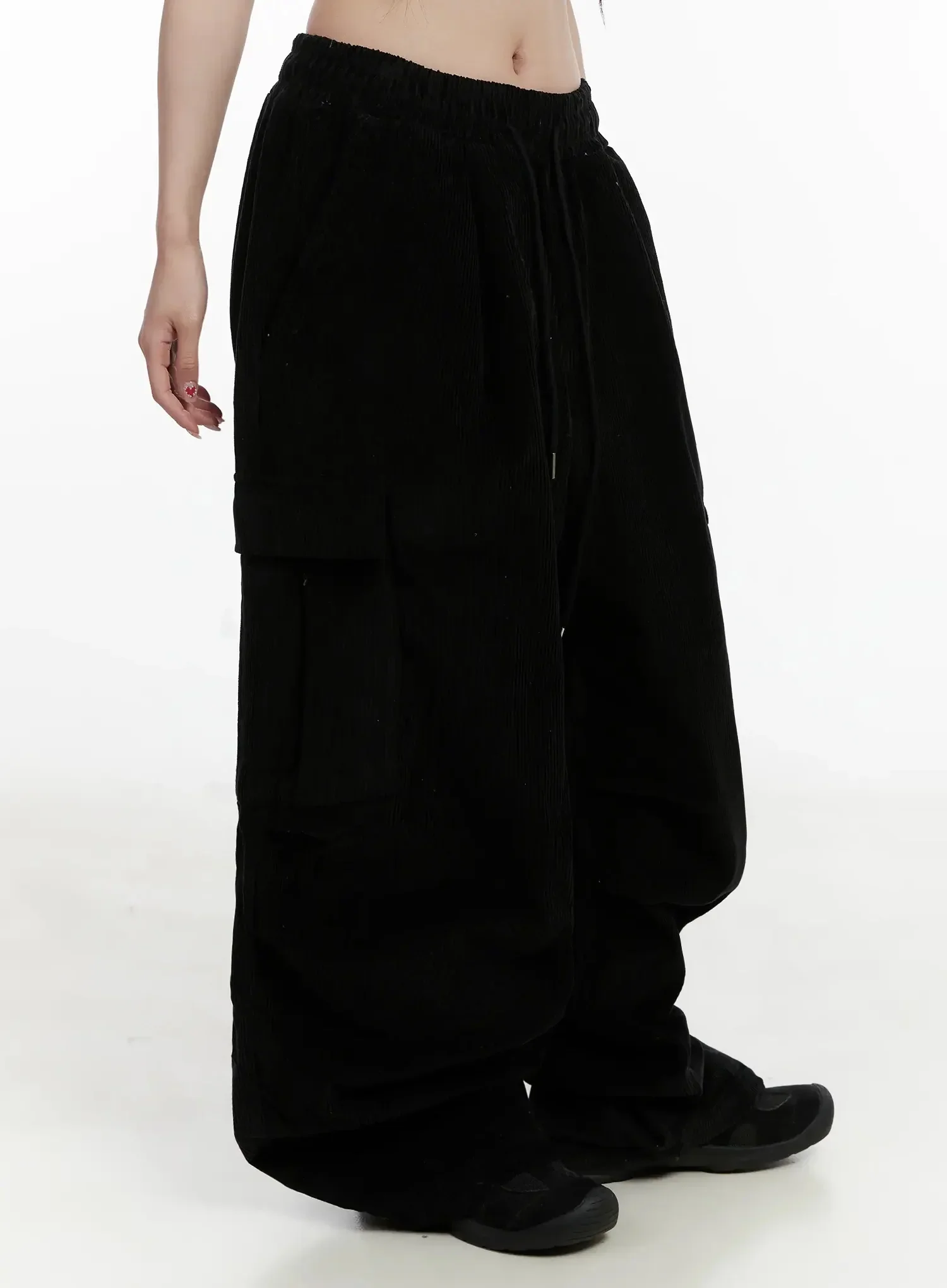 Corduroy Wide Cargo Pants IJ521 - Image 10
