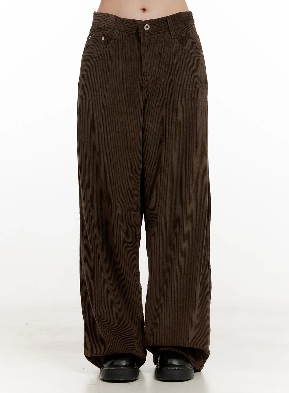 Corduroy Wide-Fit Trousers ON422 - Image 2