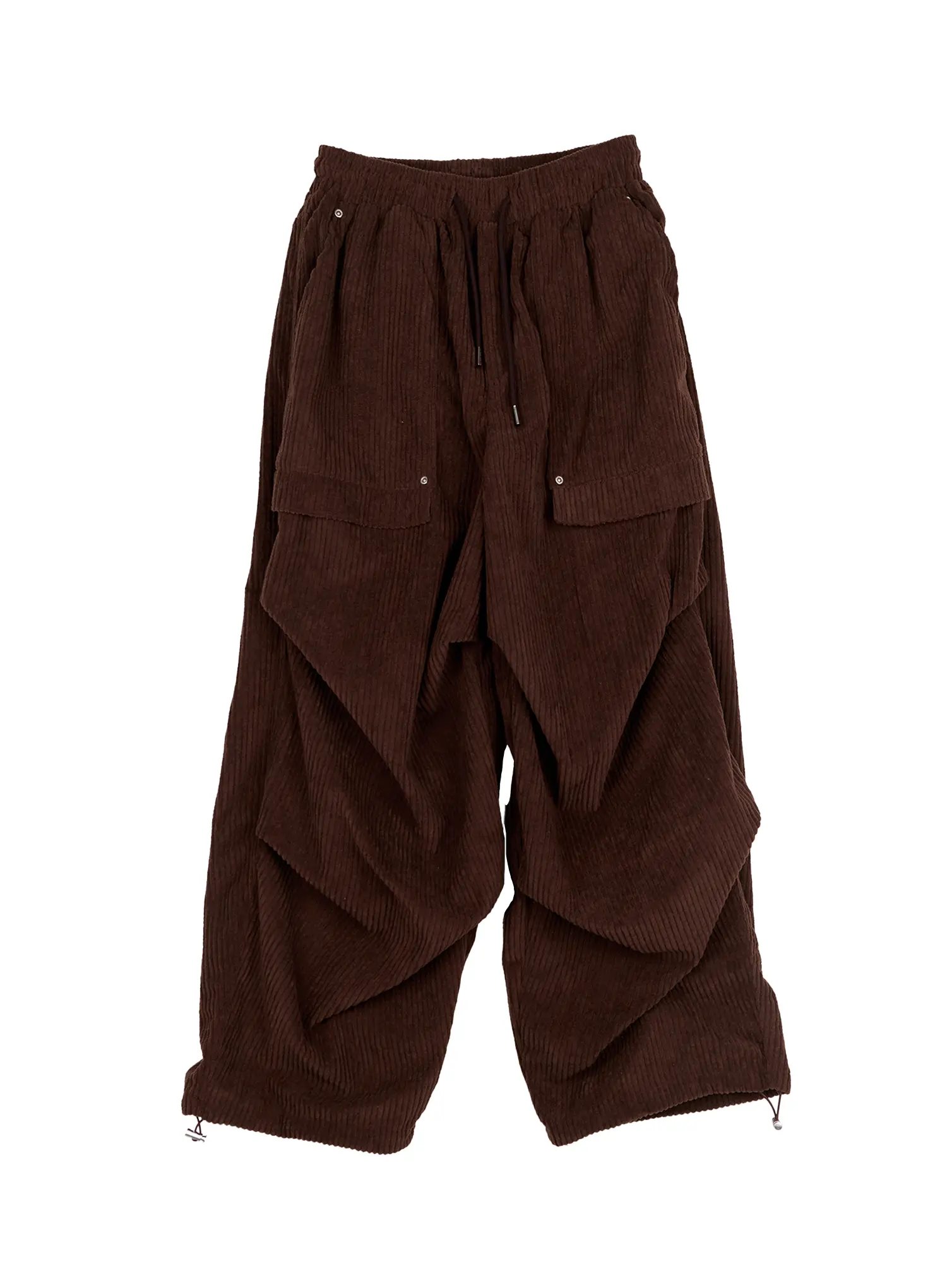 Corduroy Wide-Leg Cargo Pants CN512 - Image 13