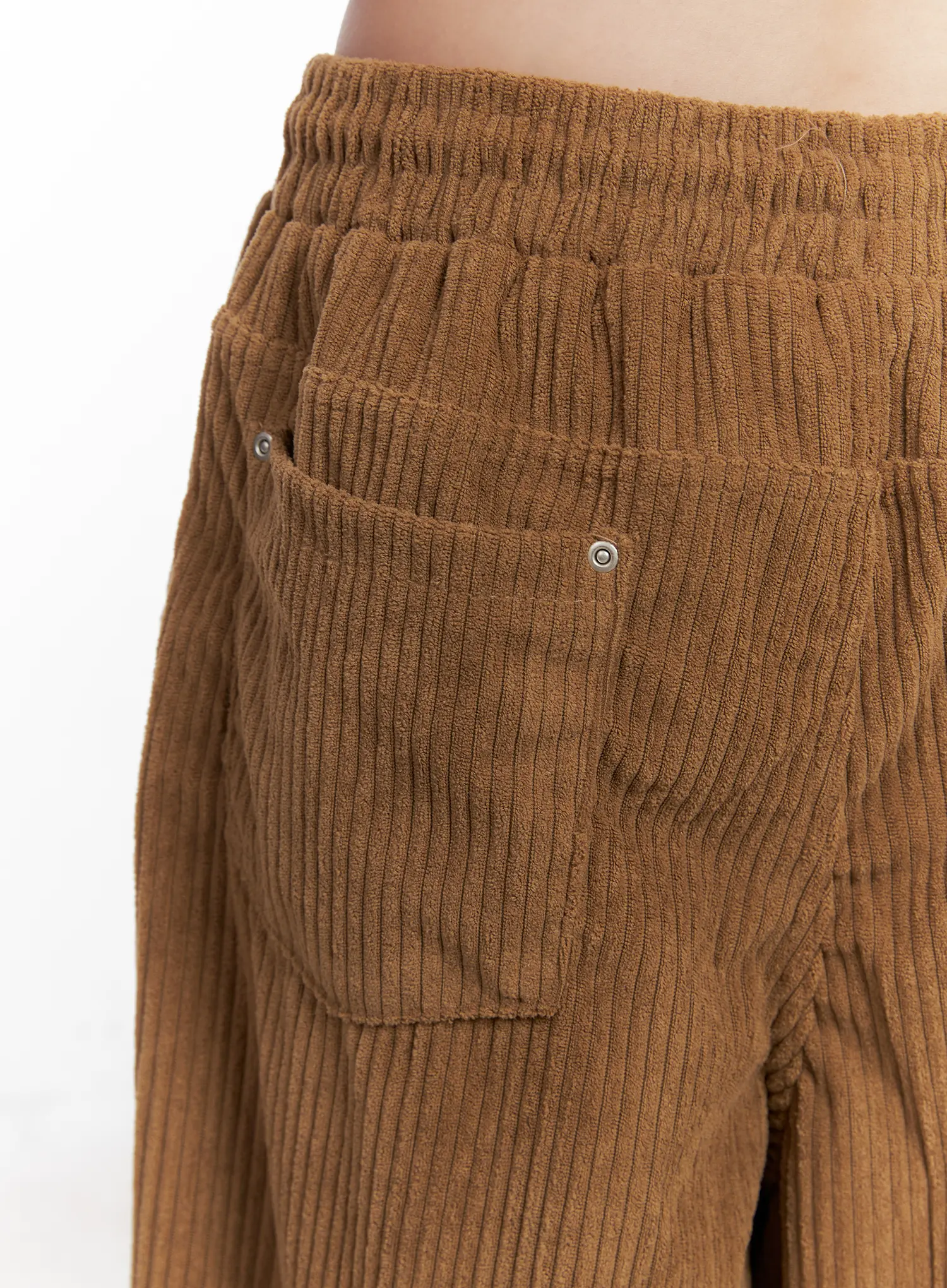 Corduroy Wide-Leg Cargo Pants CN512 - Image 9
