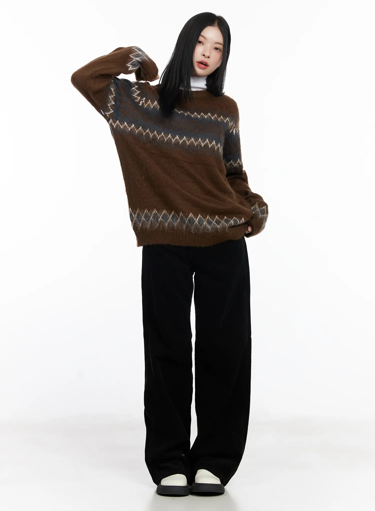 Corduroy Wide-Leg Cotton Pants CJ520 - Image 2