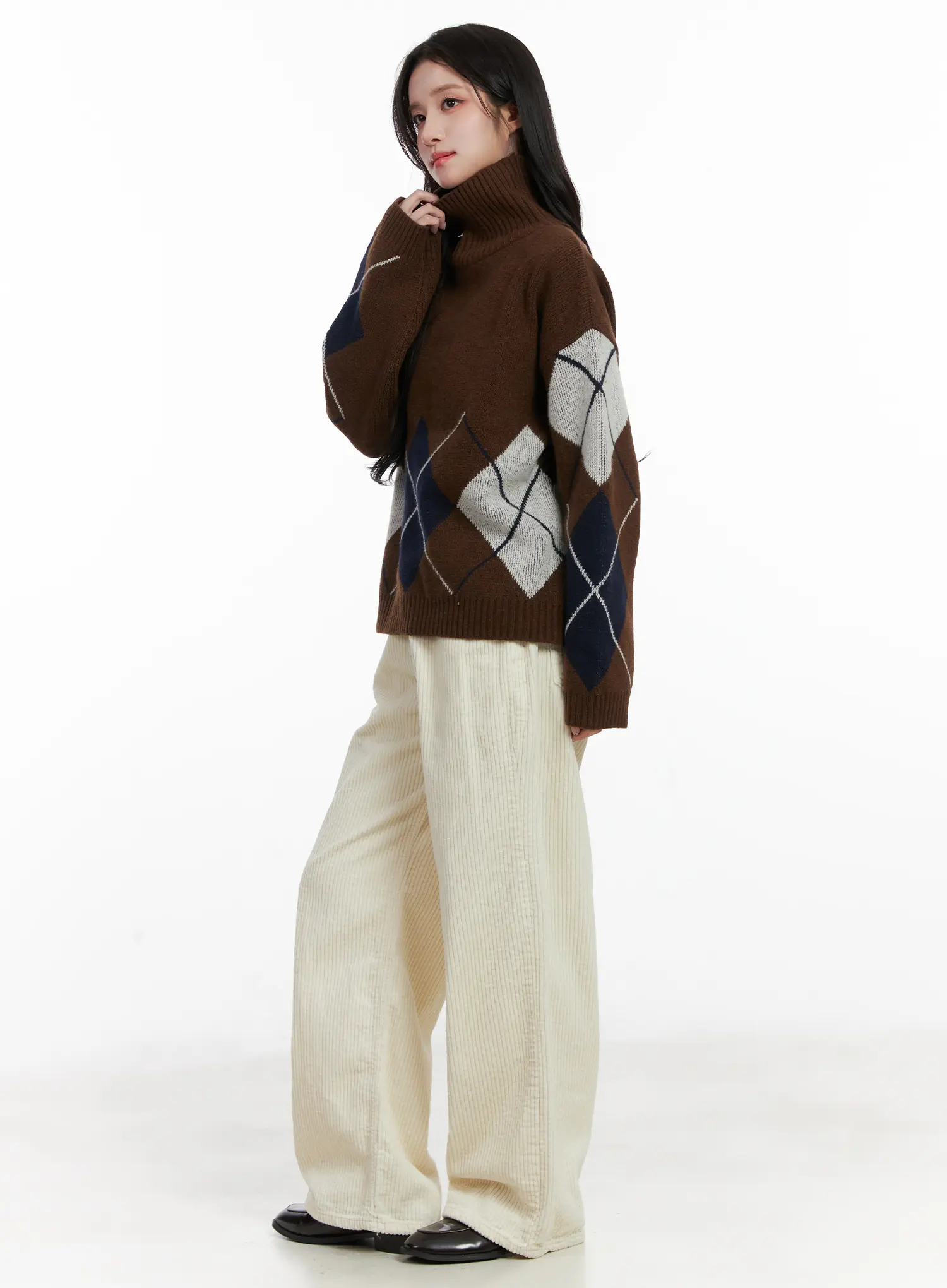 Corduroy Wide-Leg Pants CN526 - Image 3