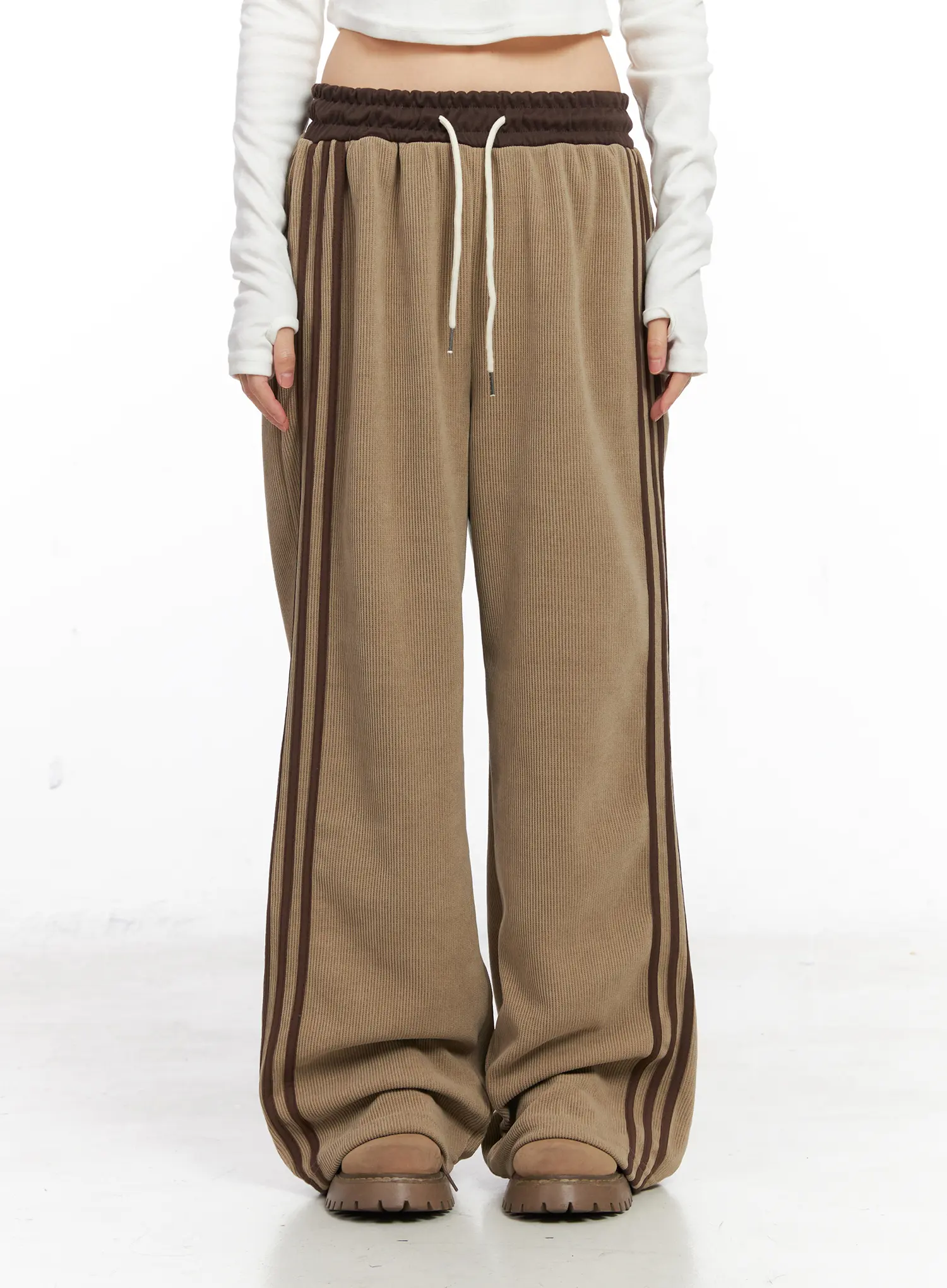 Corduroy Wide Leg Sweatpants CN521 - Image 9