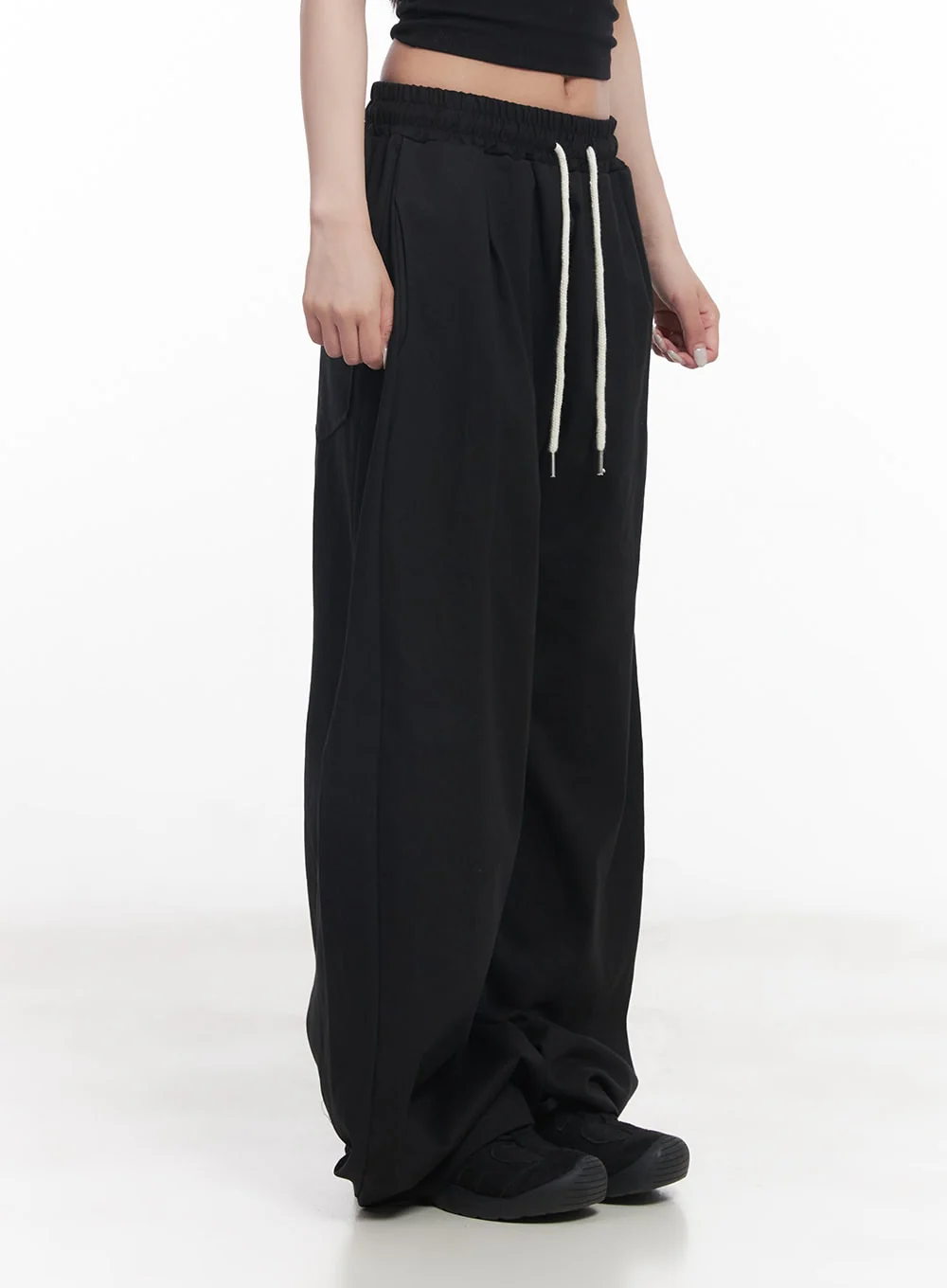 Cotton Buttoned Wide-Leg Pants CY527 - Image 10
