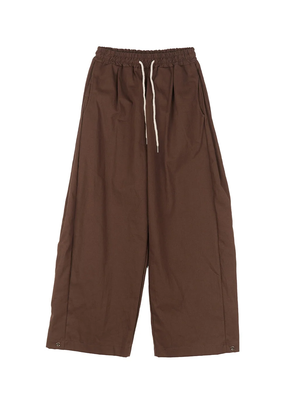 Cotton Buttoned Wide-Leg Pants CY527 - Image 12