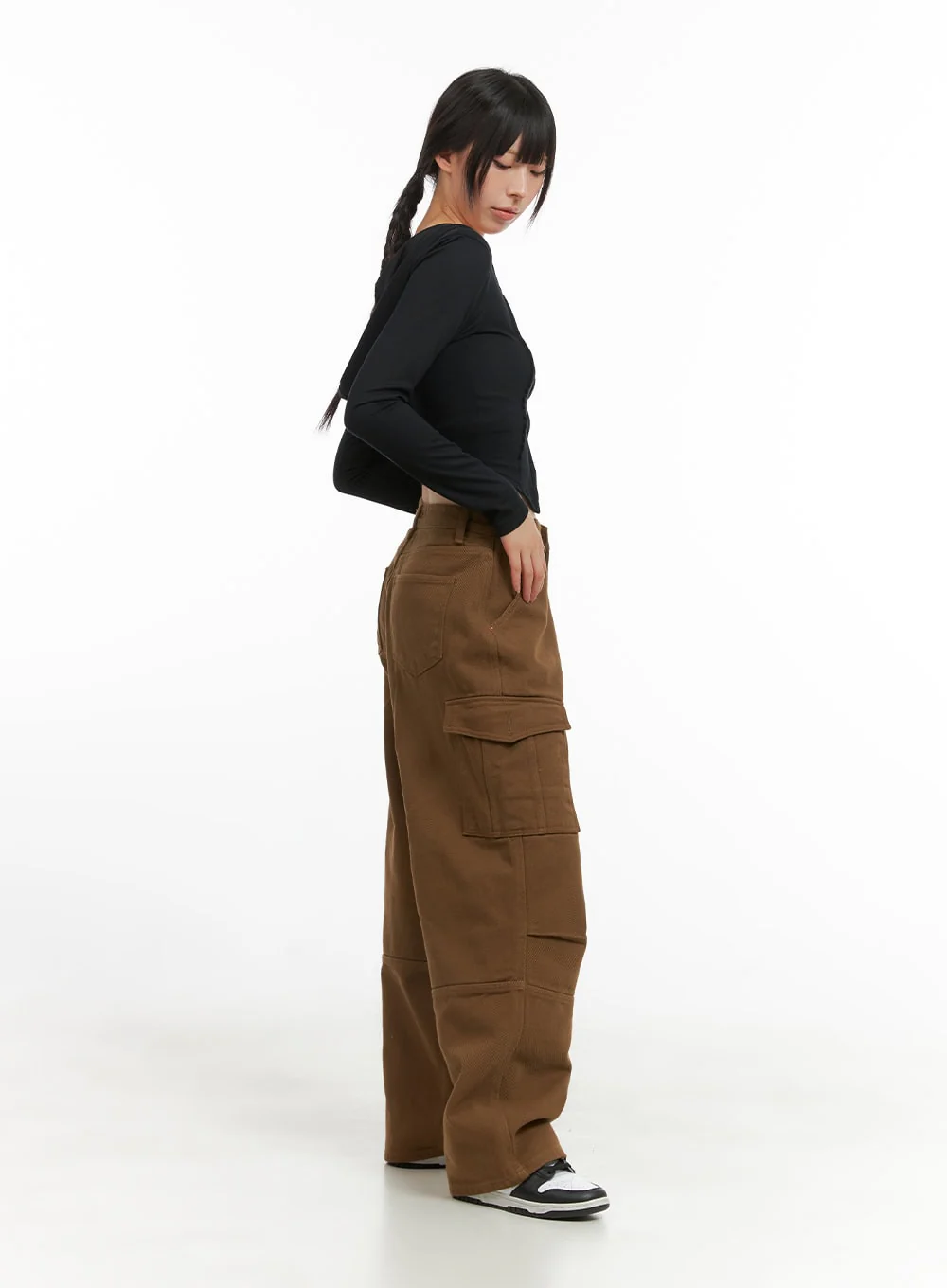 Cotton Cargo Loose Fit Pants CG420 - Image 3