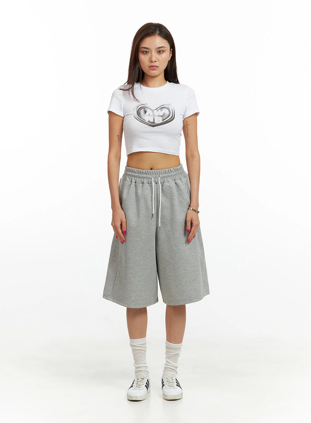 Cotton Cargo Sweat Shorts IU419 - Image 3