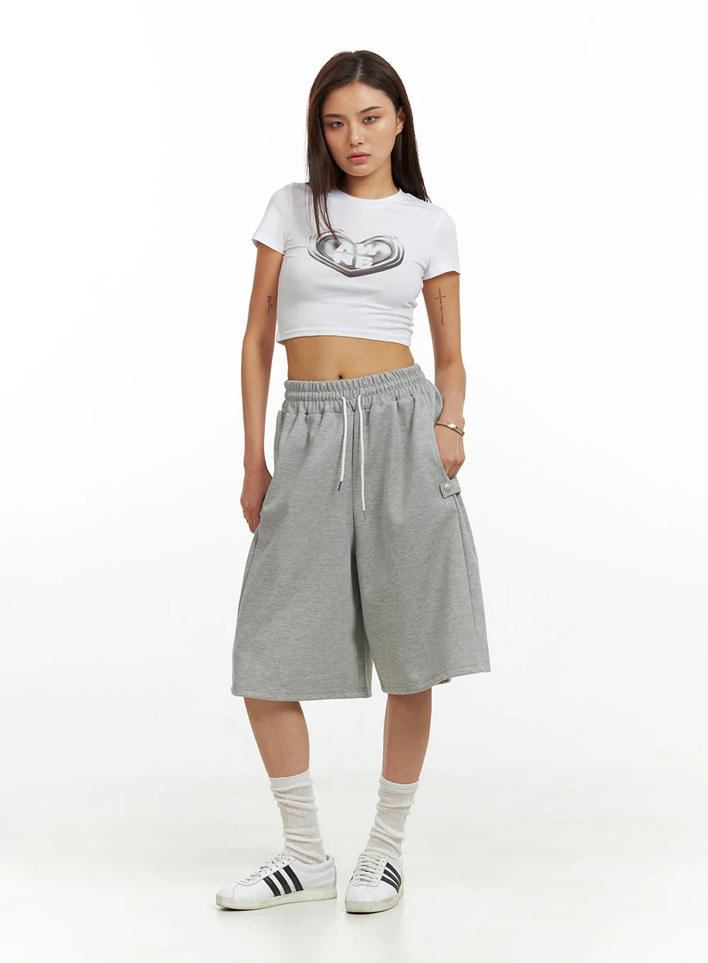 Cotton Cargo Sweat Shorts IU419 - Image 4