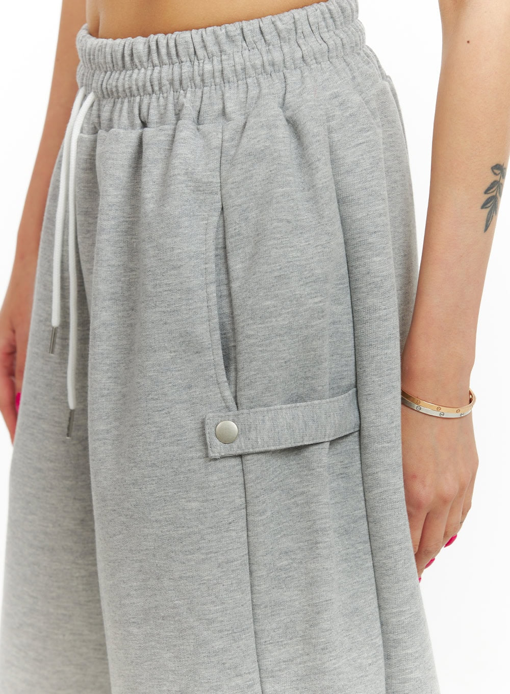 Cotton Cargo Sweat Shorts IU419 - Image 6