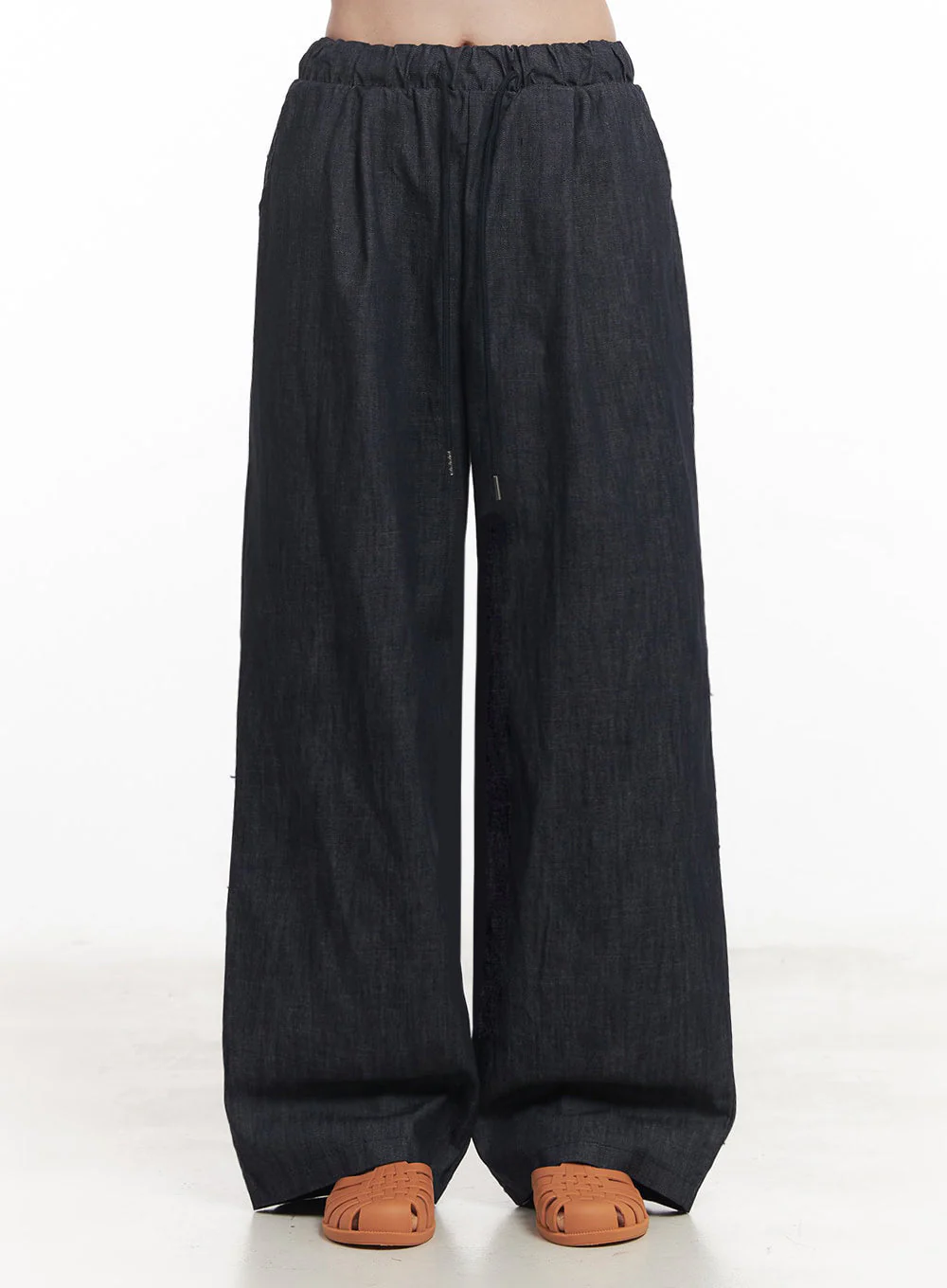 Cotton Denim Wide-Leg Pants IY509 - Image 6