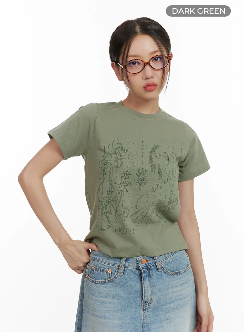 Cotton Graphic Crop Tee CU405 - Image 8