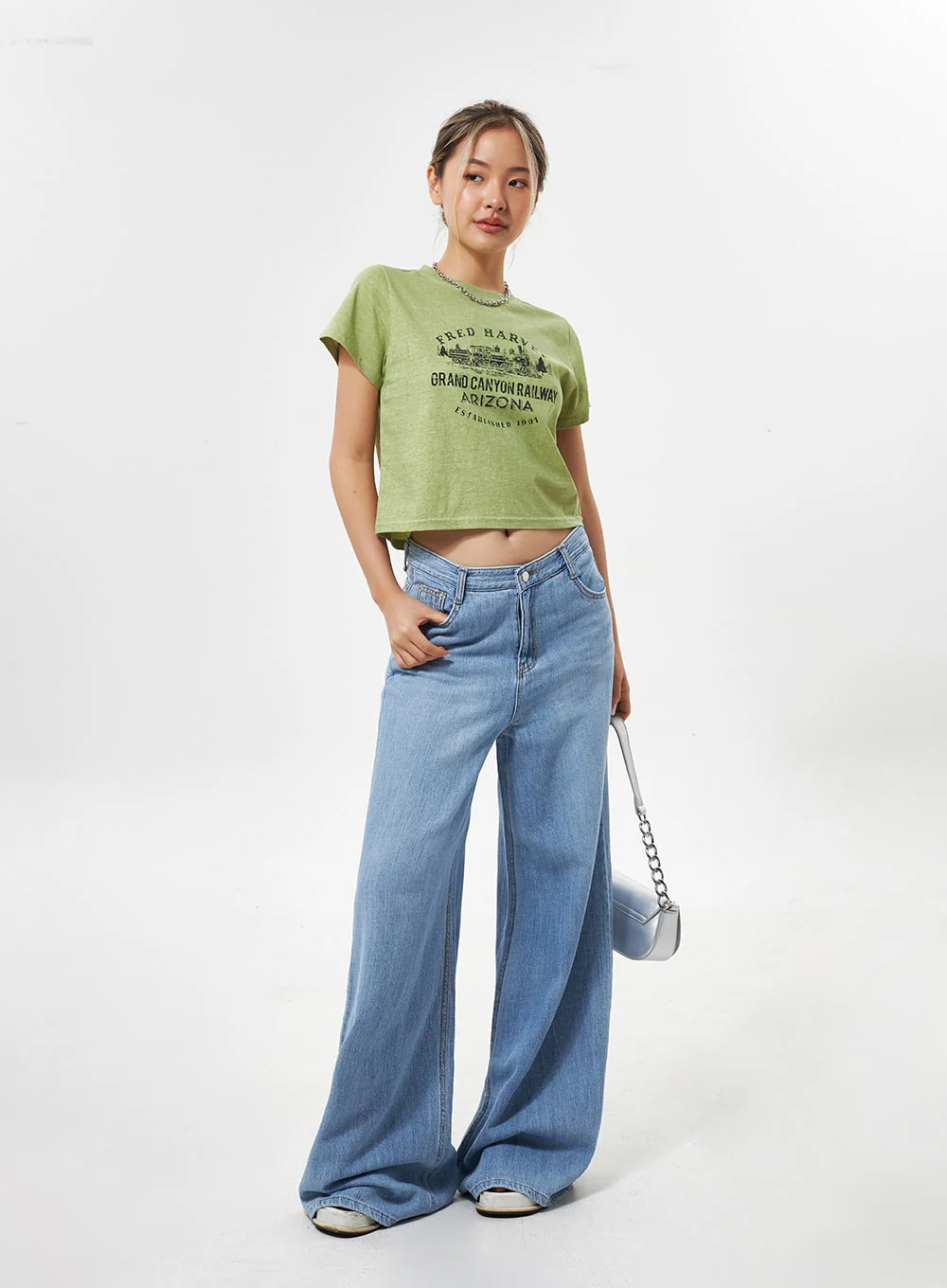 Cotton Graphic Cropped Tee CY331 - Image 7