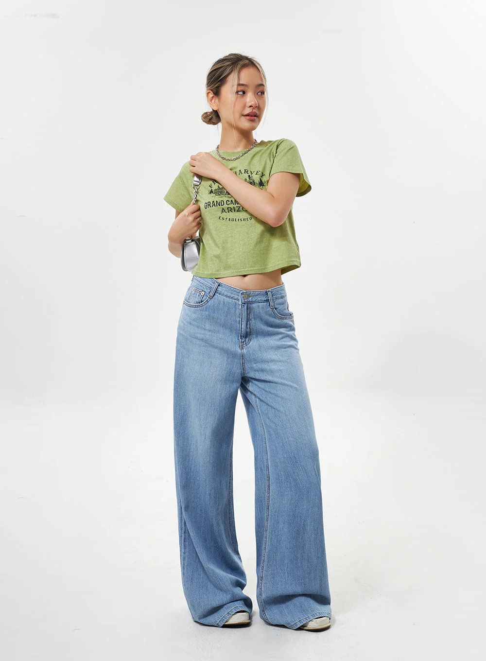 Cotton Graphic Cropped Tee CY331 - Image 8